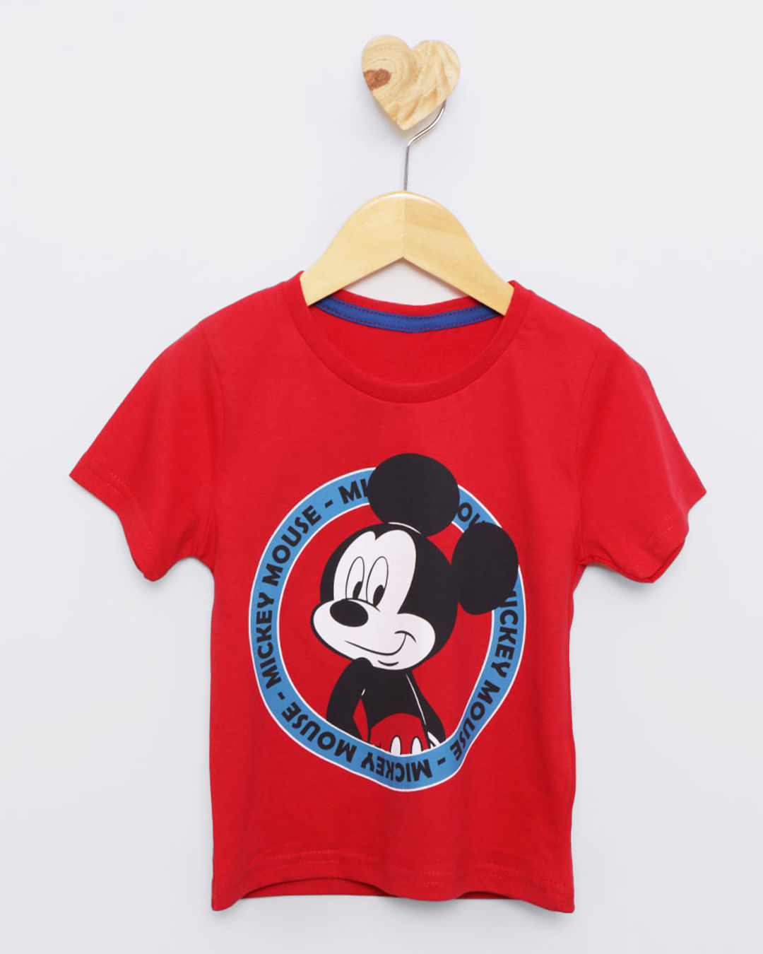 Camiseta Bebê Estampa Mickey Disney Vermelha