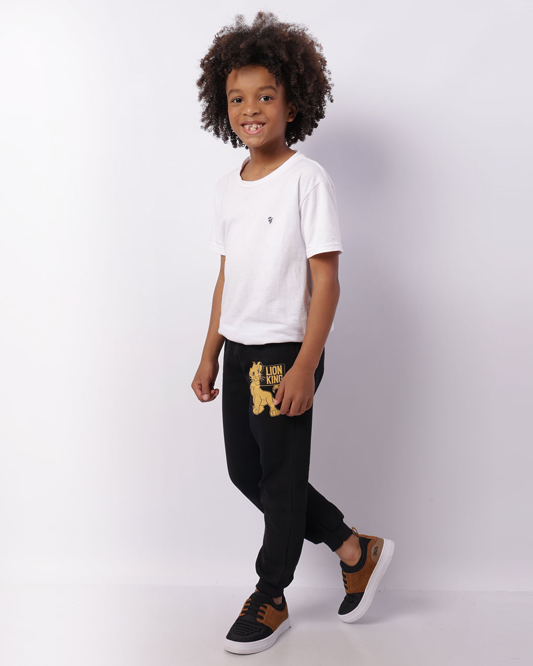 Calça Moletom Infantil Jogger Disney O Rei Leão Preta - Main Image