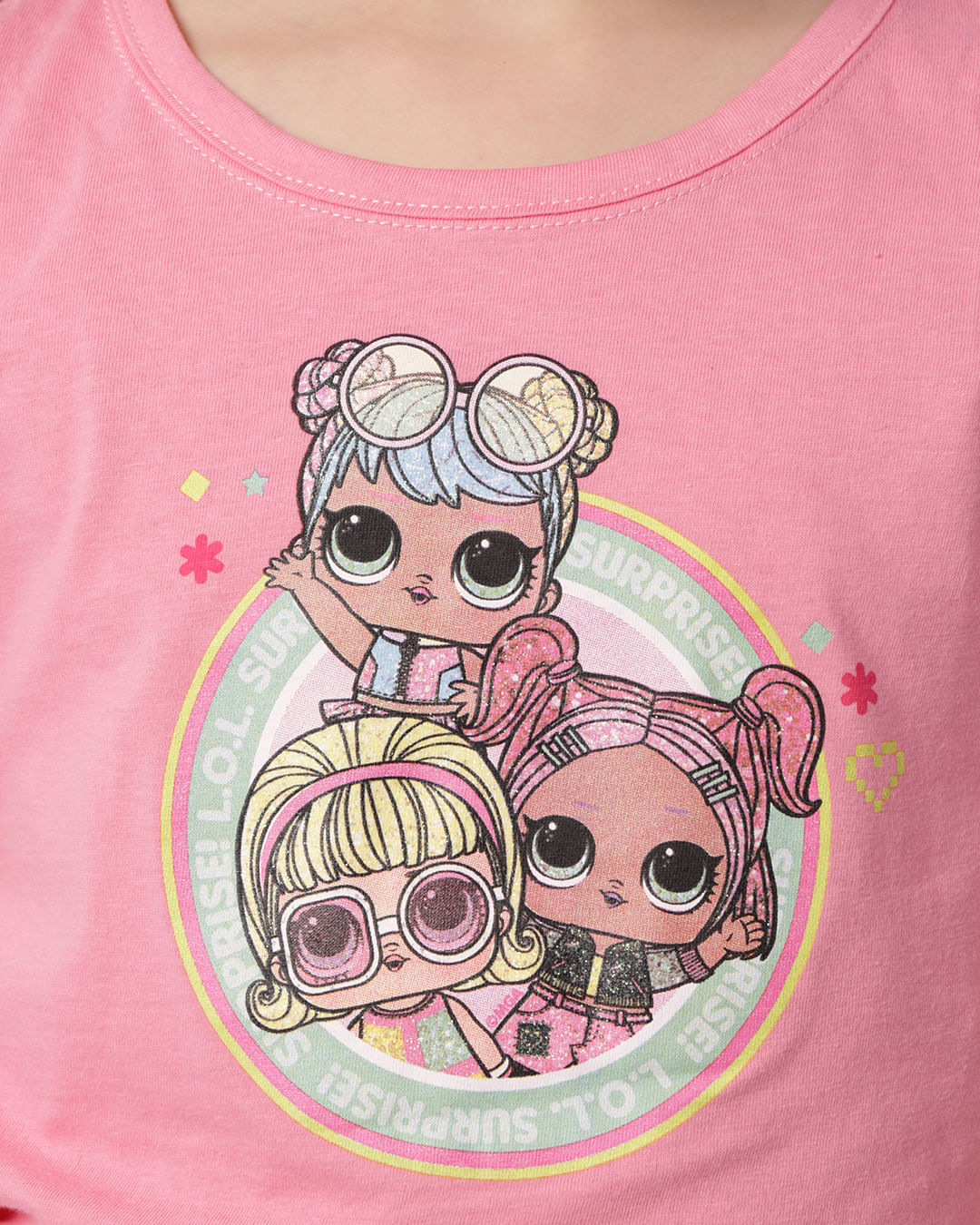 Blusa Infantil Cropped Lol Surprise Rosa