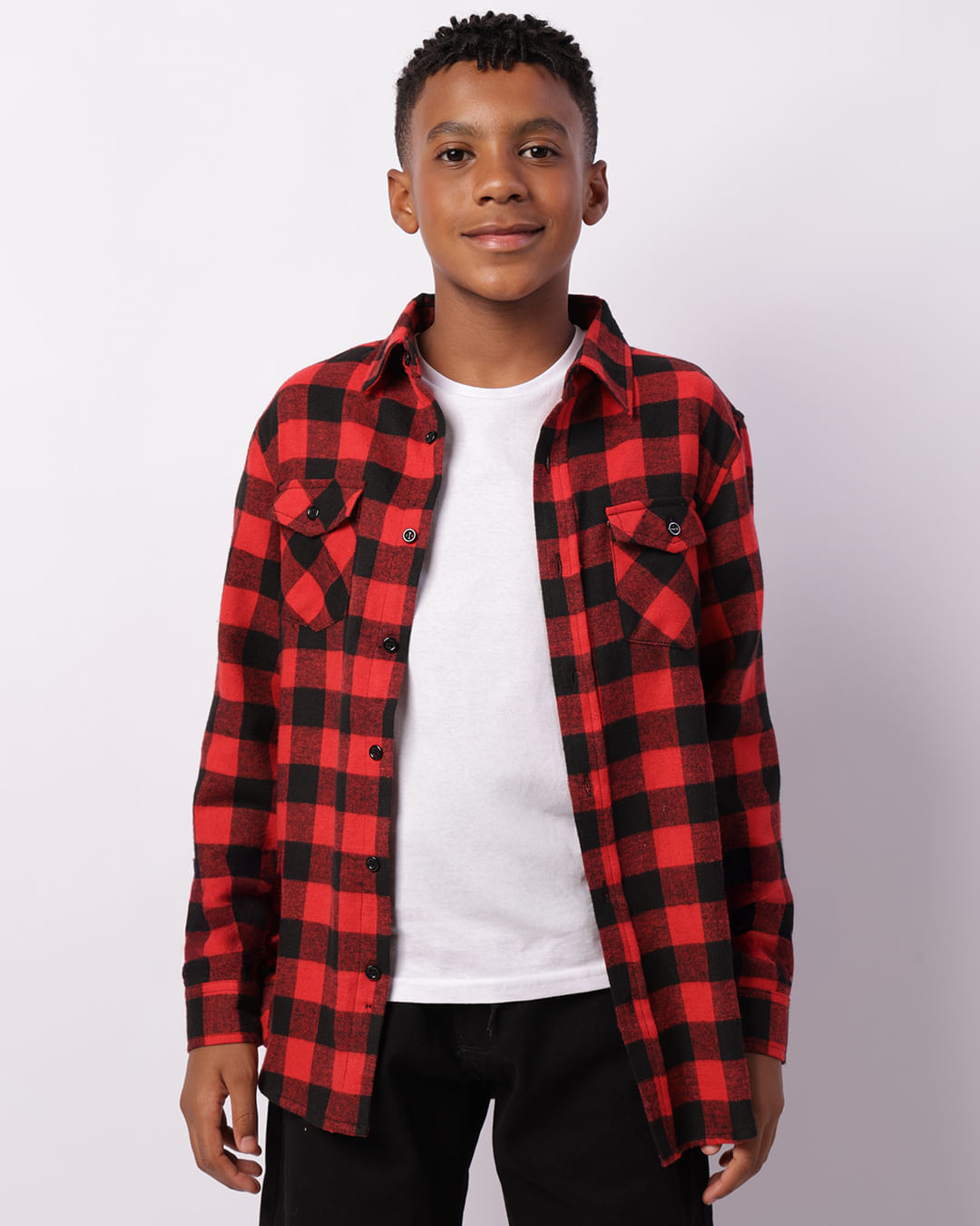 Blusa Xadrez Tenis Xadrez Vermelho Camisa Juvenil Flanelada Com