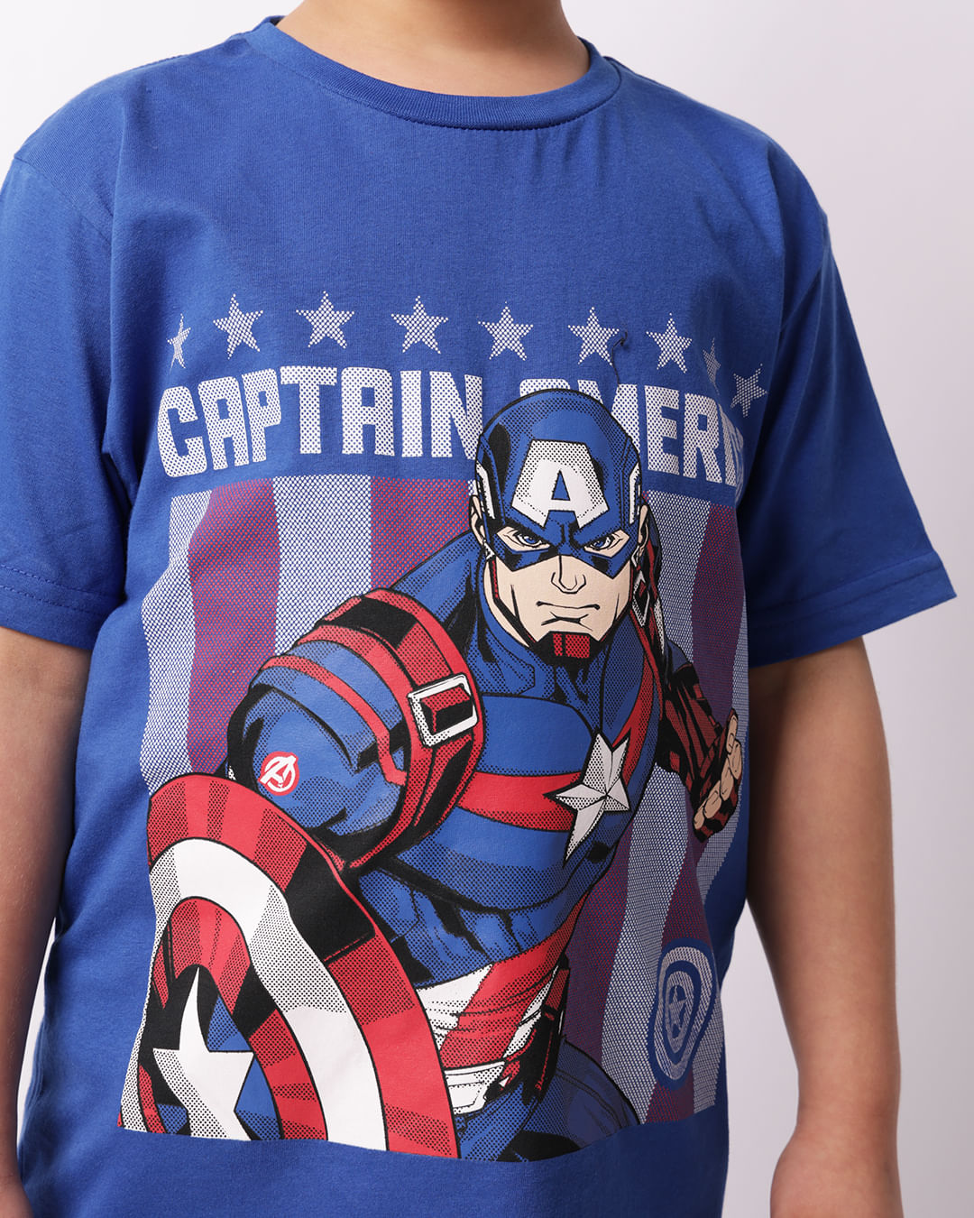 Camiseta Infantil Marvel Capitão América Azul