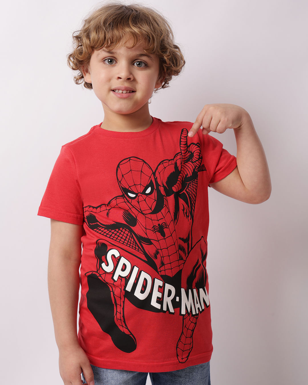 ​Camiseta Infantil Marvel Estampa Homem Aranha Vermelha-1748345921616