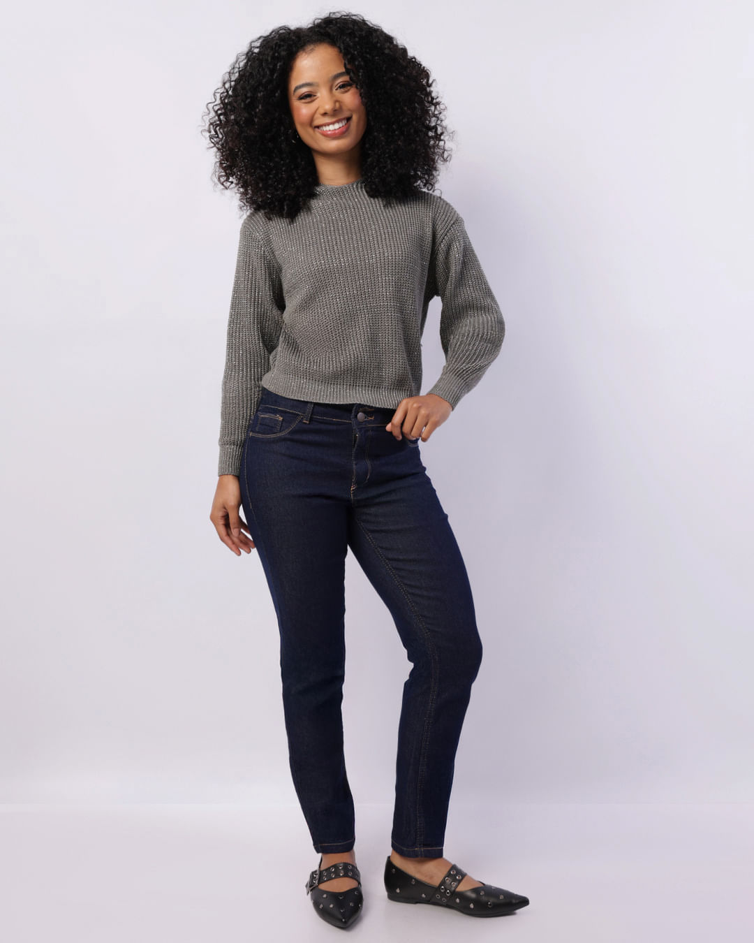 Calça Jeans Feminina Cigarrete Azul