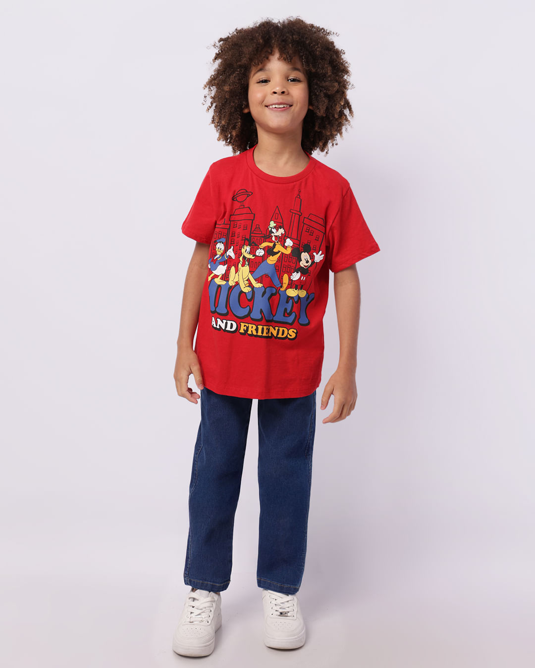 Calça Jeans Infantil Reta com Bolsos Azul