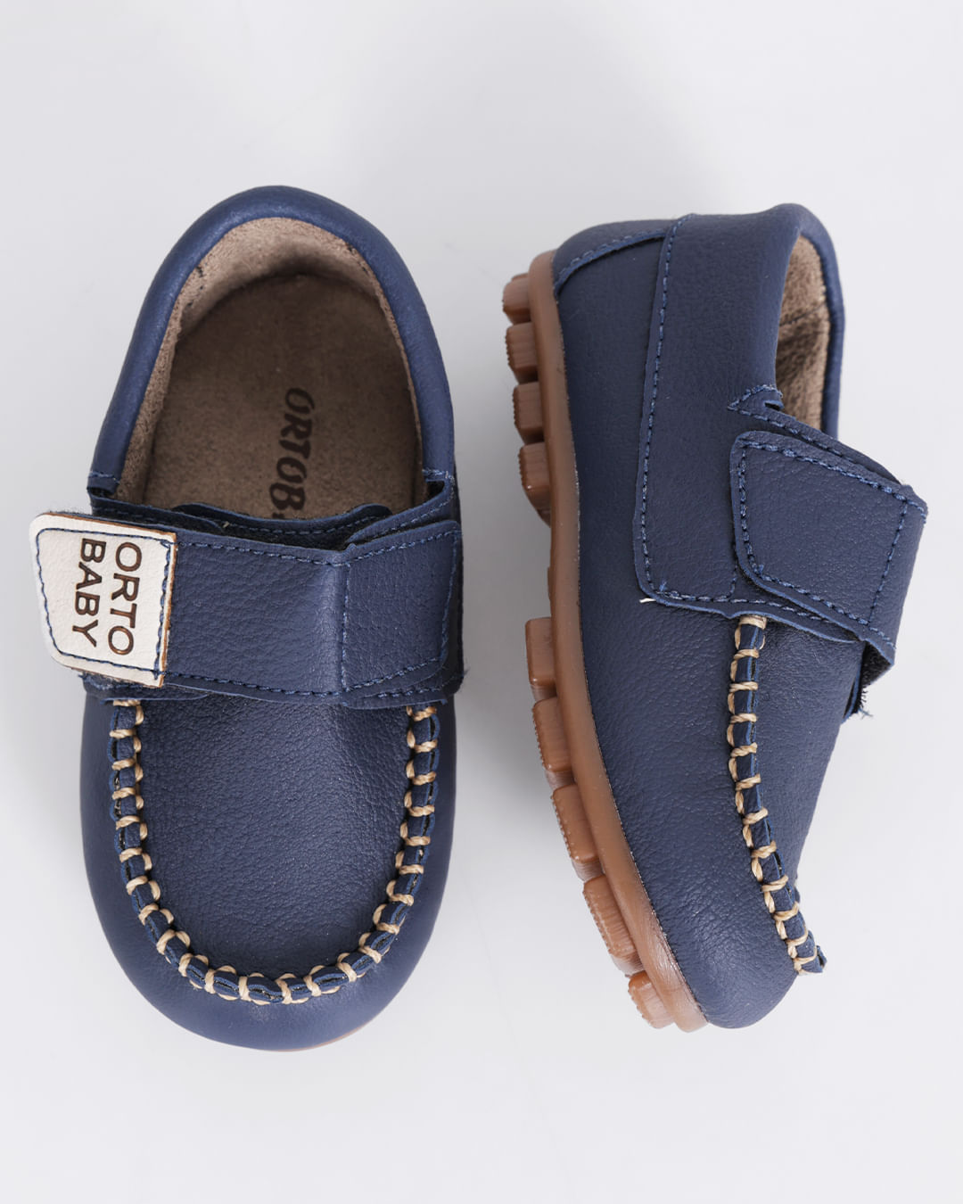 Mocassim Bebê Orto Baby Com Recortes Marinho