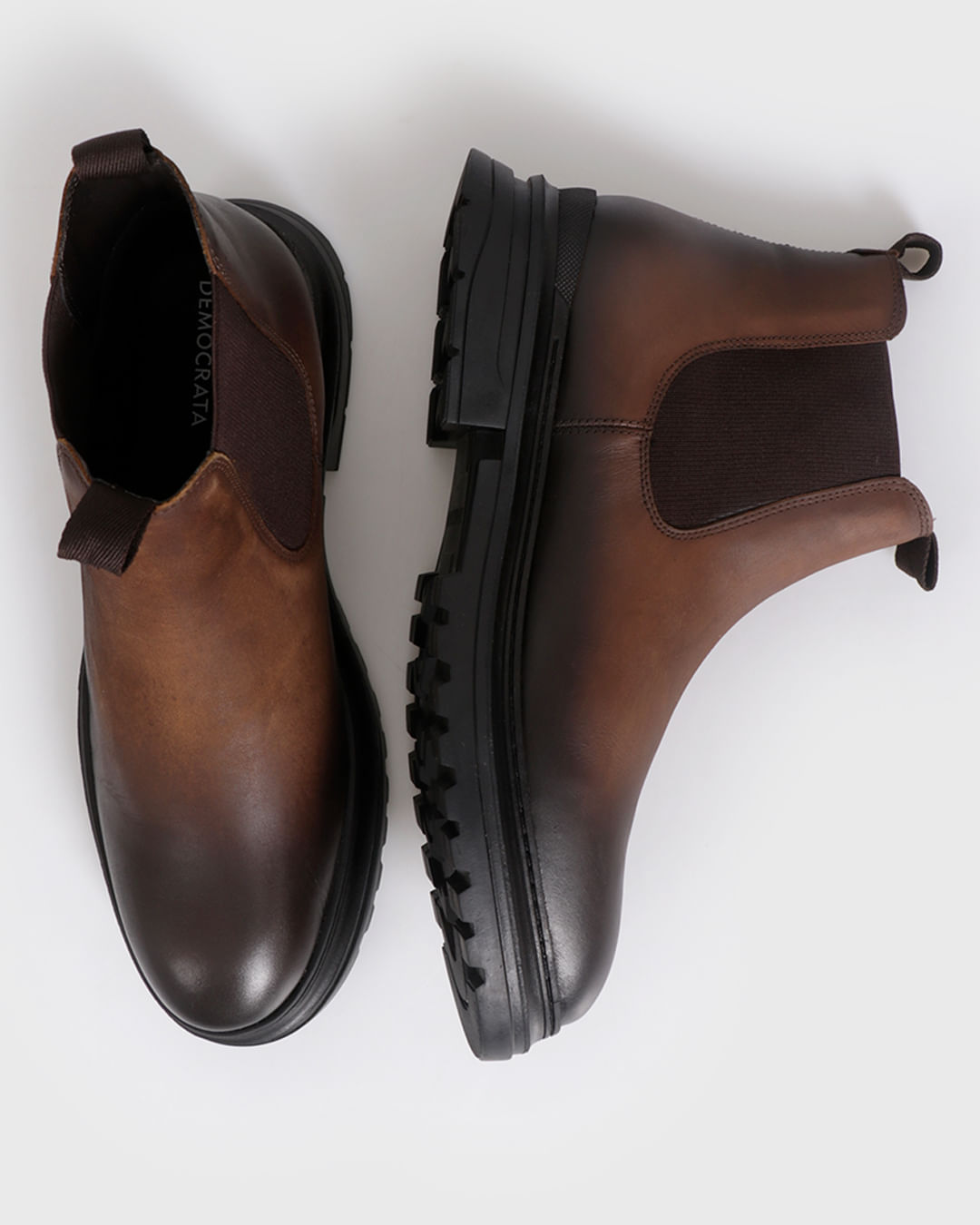 Bota Masculina Democrata Couro Garage Eron Marrom