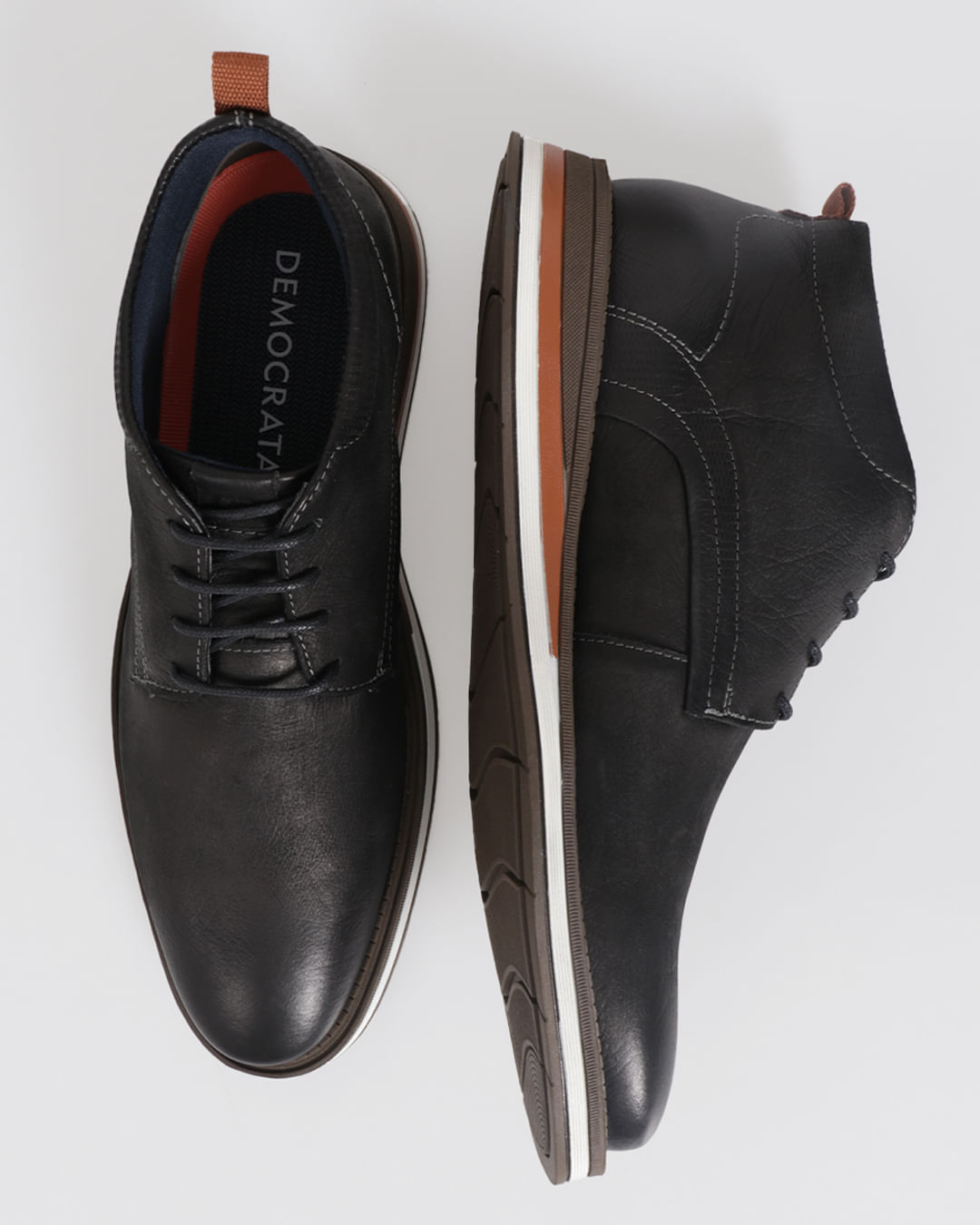 Bota Masculina Democrata Couro Type Preta