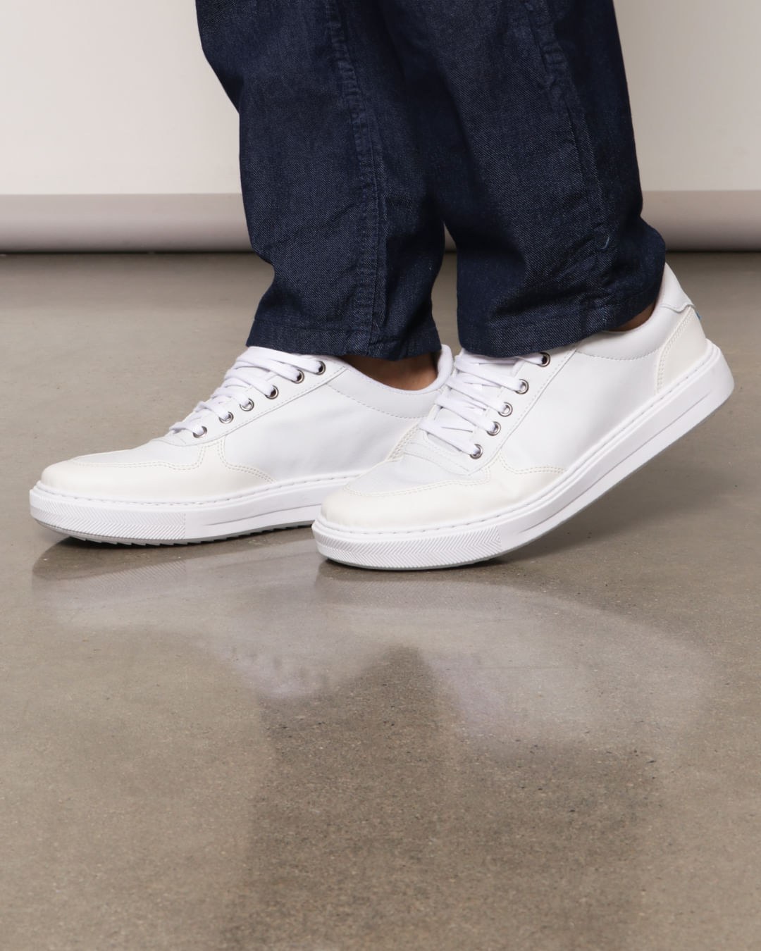 Sapatênis Masculino Com Cadarço Branco