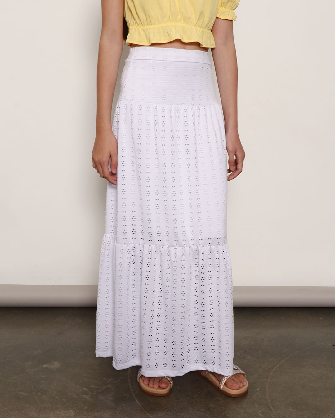 Saia Juvenil Longa Três Marias Laise Branca