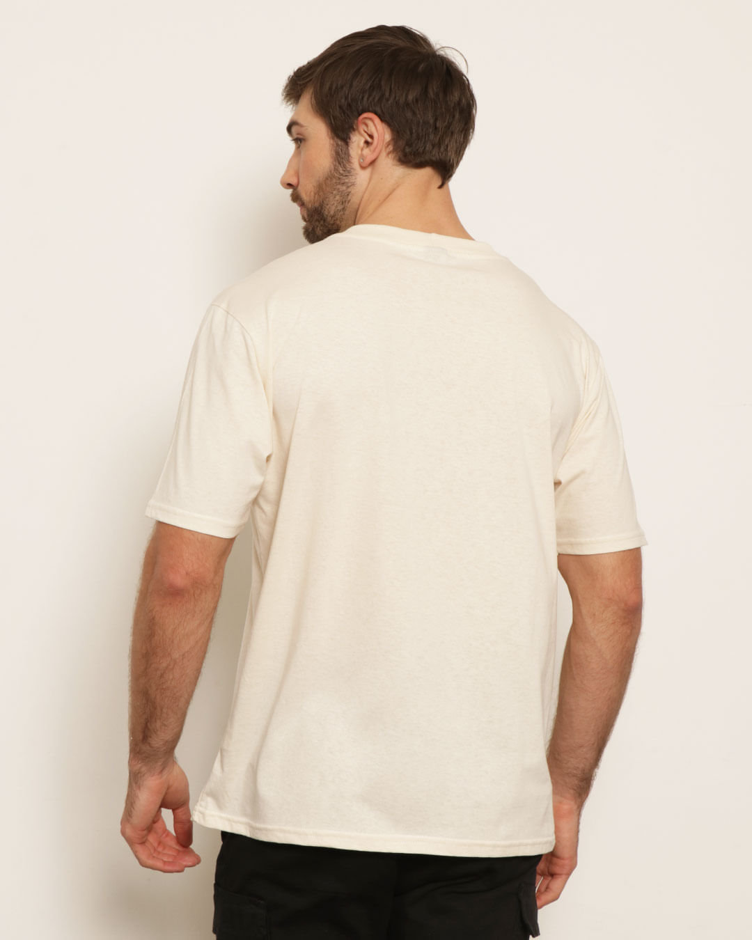 Camiseta Masculina Oversized Básica Off White