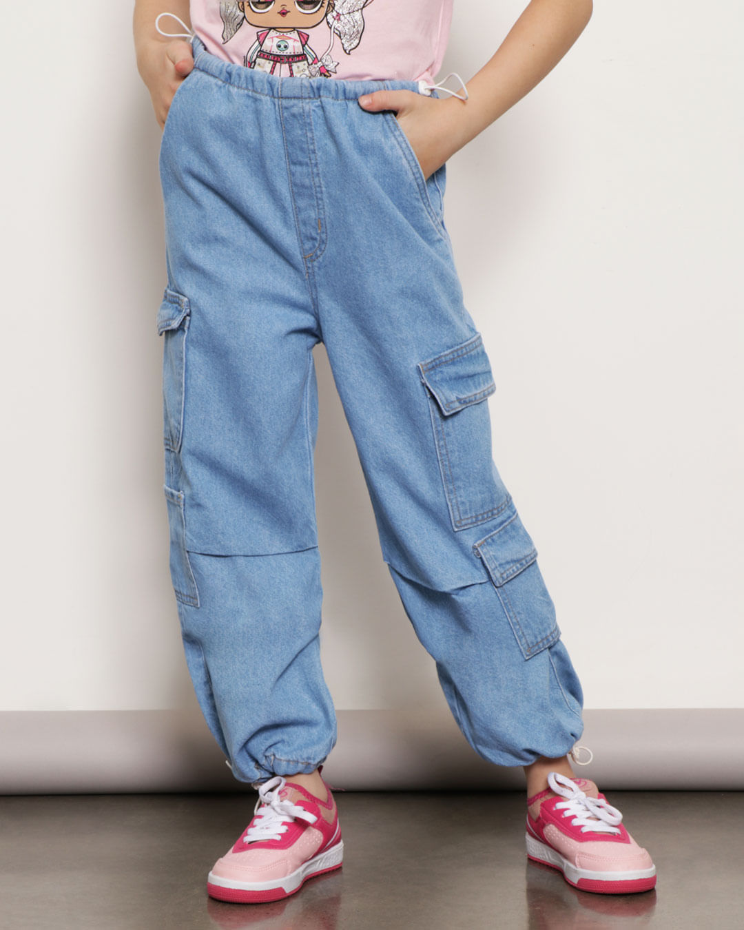 Calça Infantil Elastico Na CalÃ§a Jeans Calça Jeans Menina