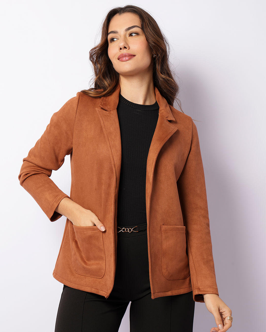 Suede Jaqueta Feminina Riachuelo Riachuelo Jaqueta Feminina Em