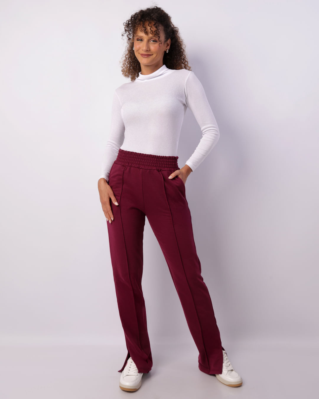 Calça Sarja Feminina CalÇa Jeans Feminina Vinho Calça Baggy