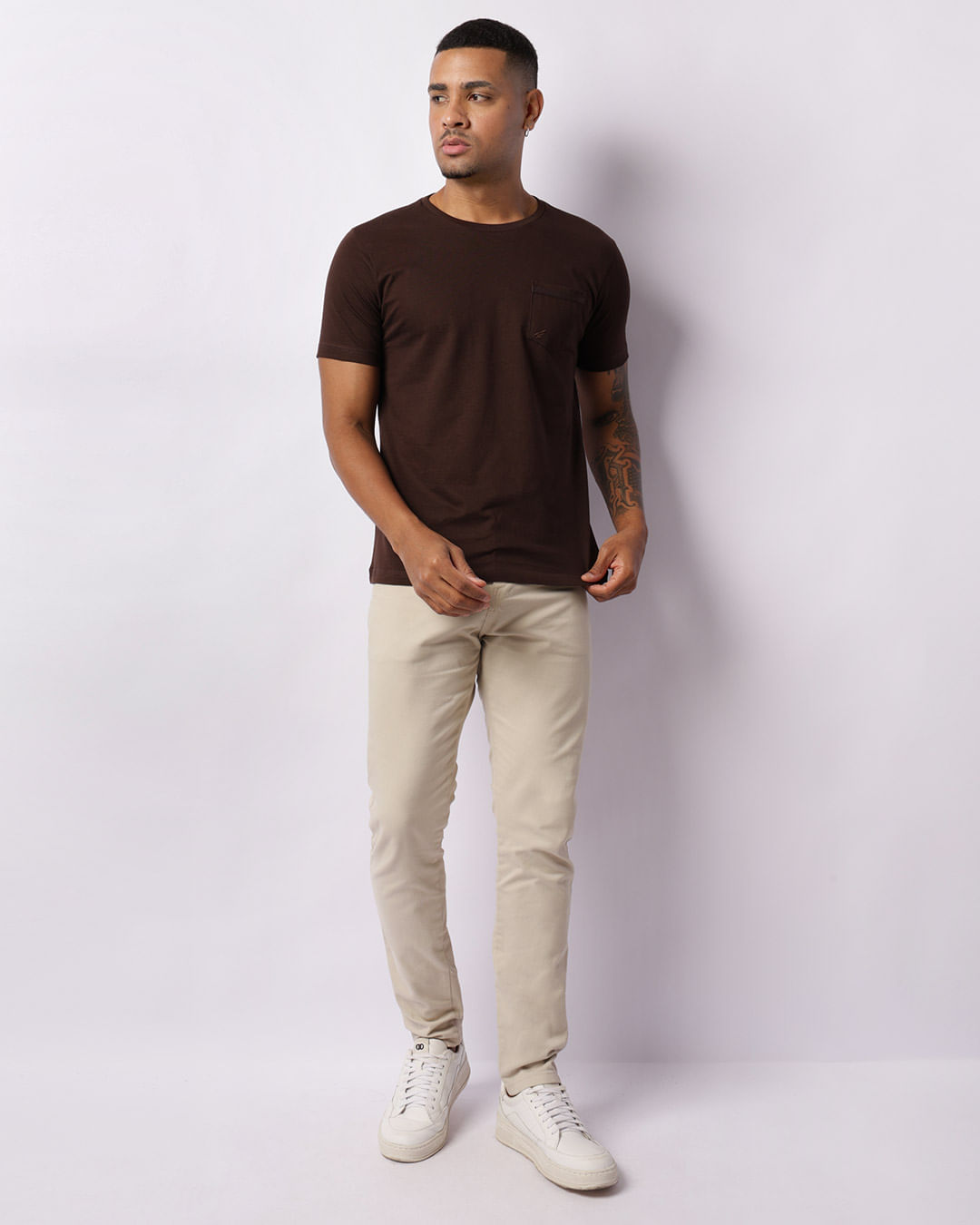 Calça Chino CalÃ§a Marrom E Camisa Jeans Calça Chino CalÇa De
