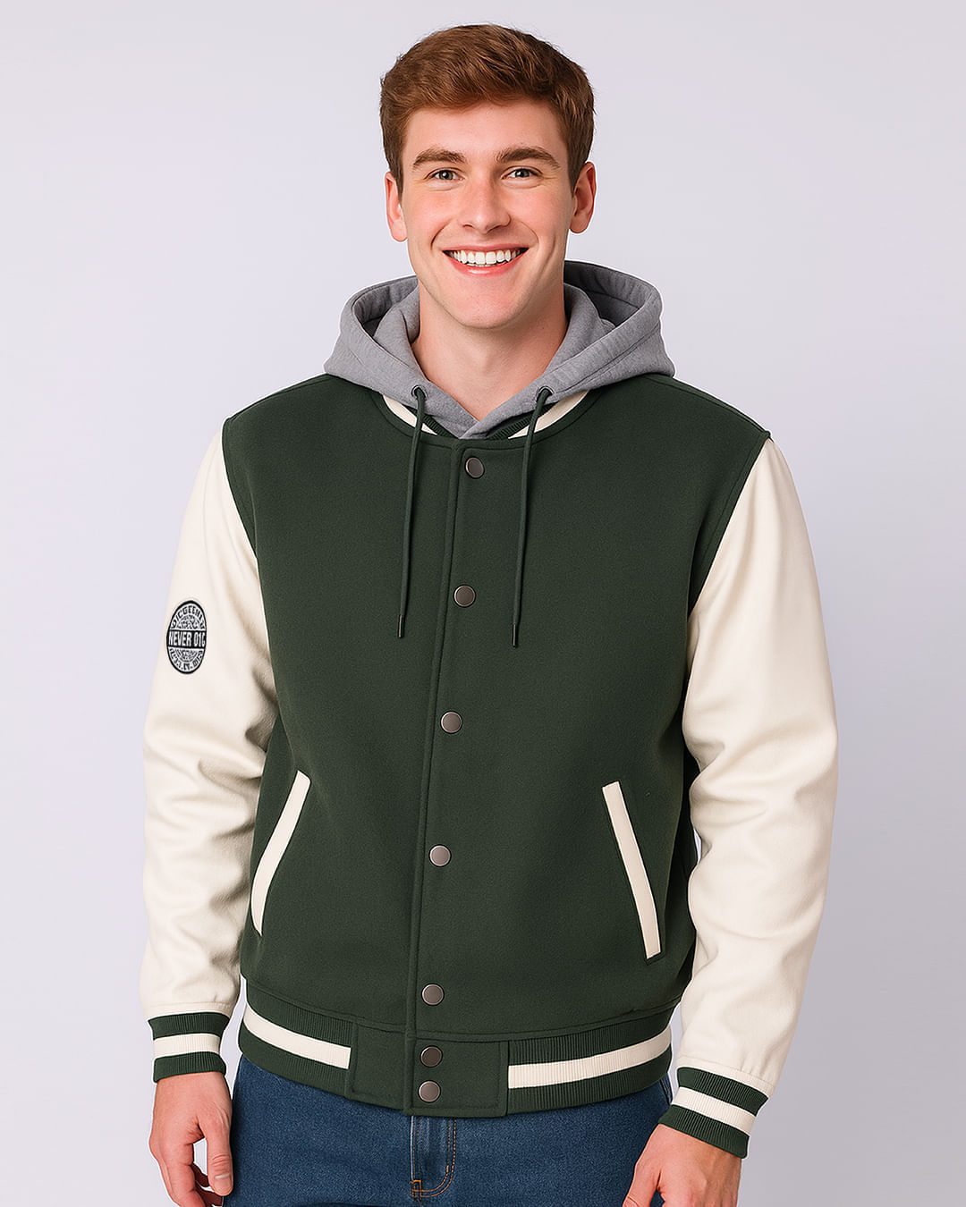 Varsity Jacket Jaqueta College Com Capuz Uniformes Personalizados