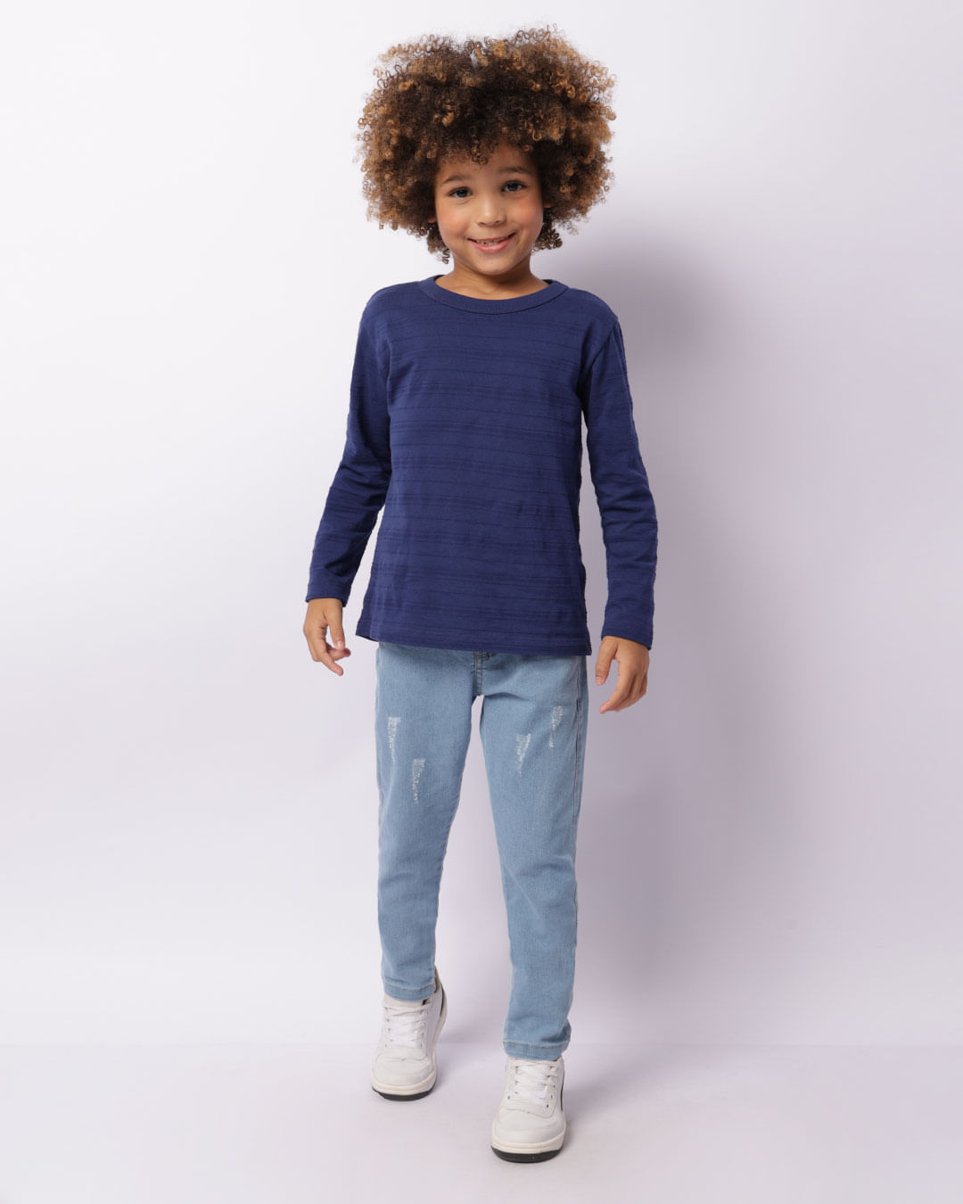 Calça Jeans Infantil Estonada Azul-1751934122624