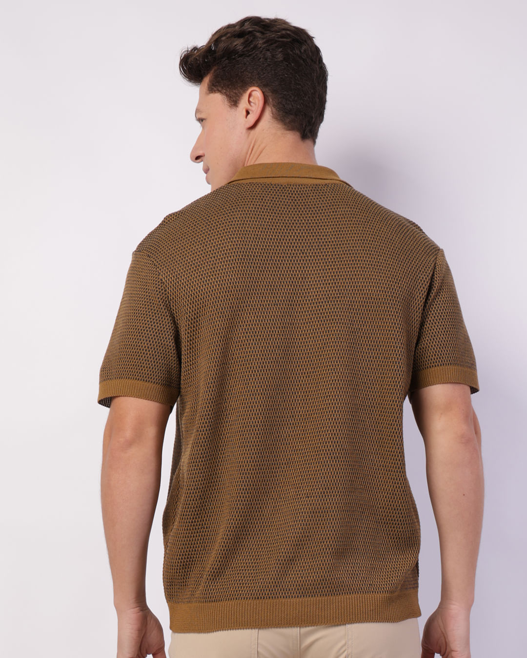 トップス BoTT / CHECKERBOARD VELOUR POLO / BROWN BoTT / CHECKERBOARD VELOUR POLO / BROWN | Sopho