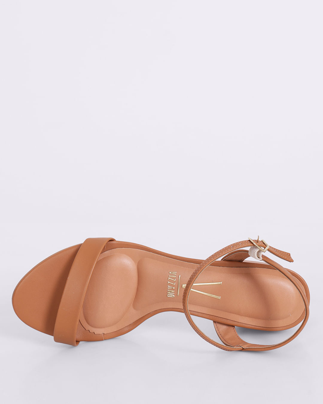 Sandália Feminina Vizzano Salto Grosso Bege