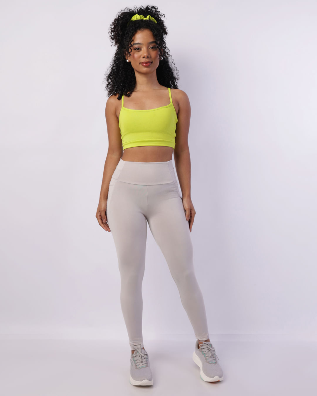 Calça Legging Fitness Feminina Fitter Bolso Funcional Cinza