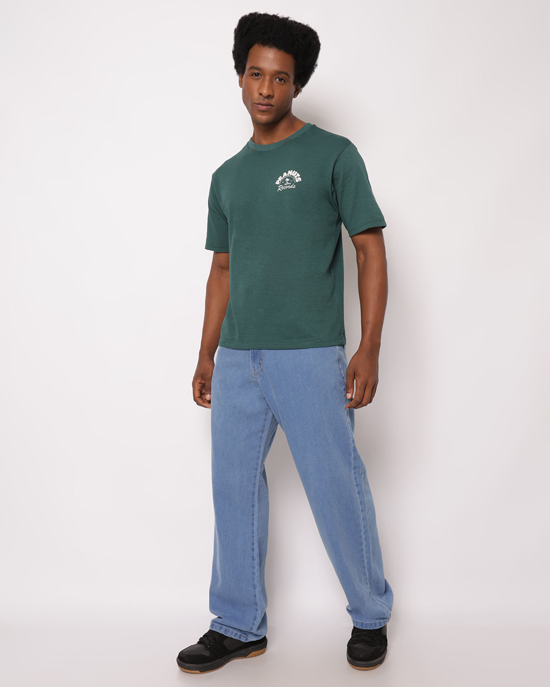 Calça Jeans Masculina Baggy com Bolsos Azul