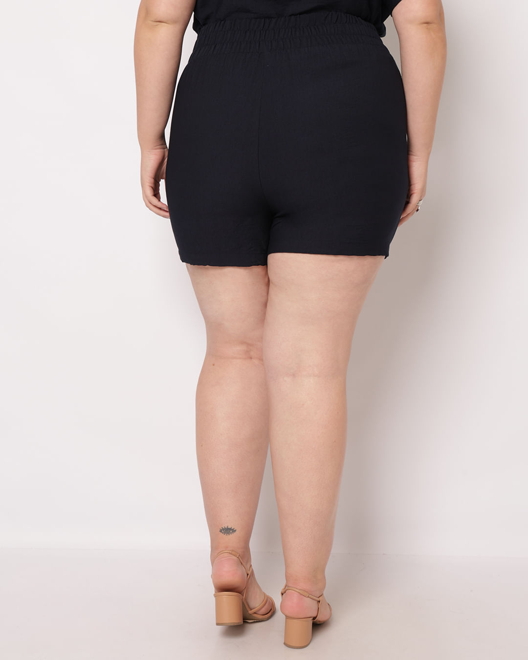 Short Plus Size Feminino Berry & Co. Curto Viscose Marinho