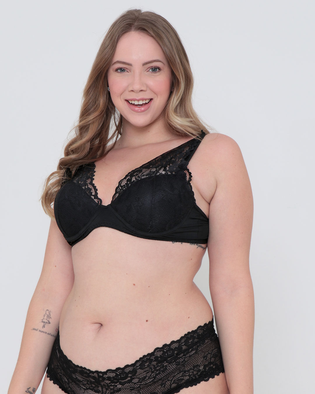 Sutiã Plus Size Base Avulso Renda Preto