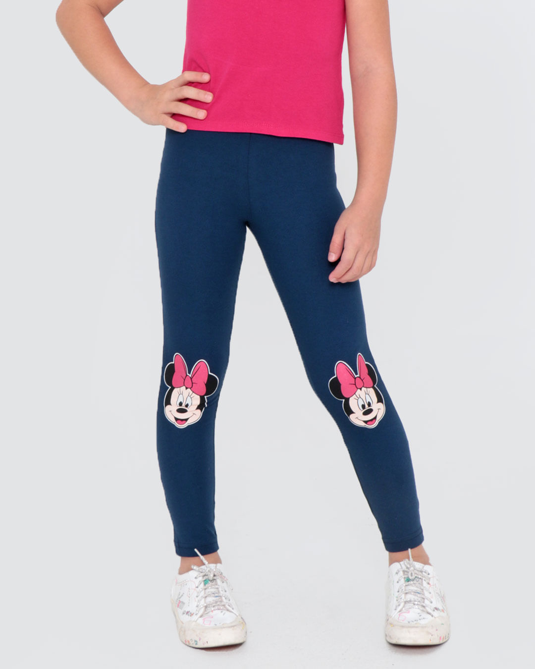 Calça Legging Infantil Minnie Mouse Disney Marinho