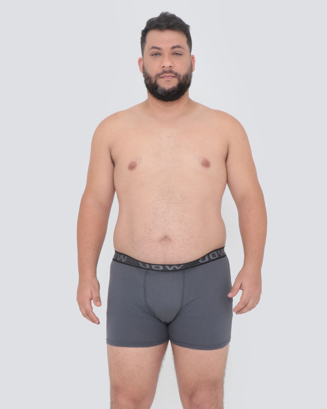 Cueca Plus Size Boxer Cinza