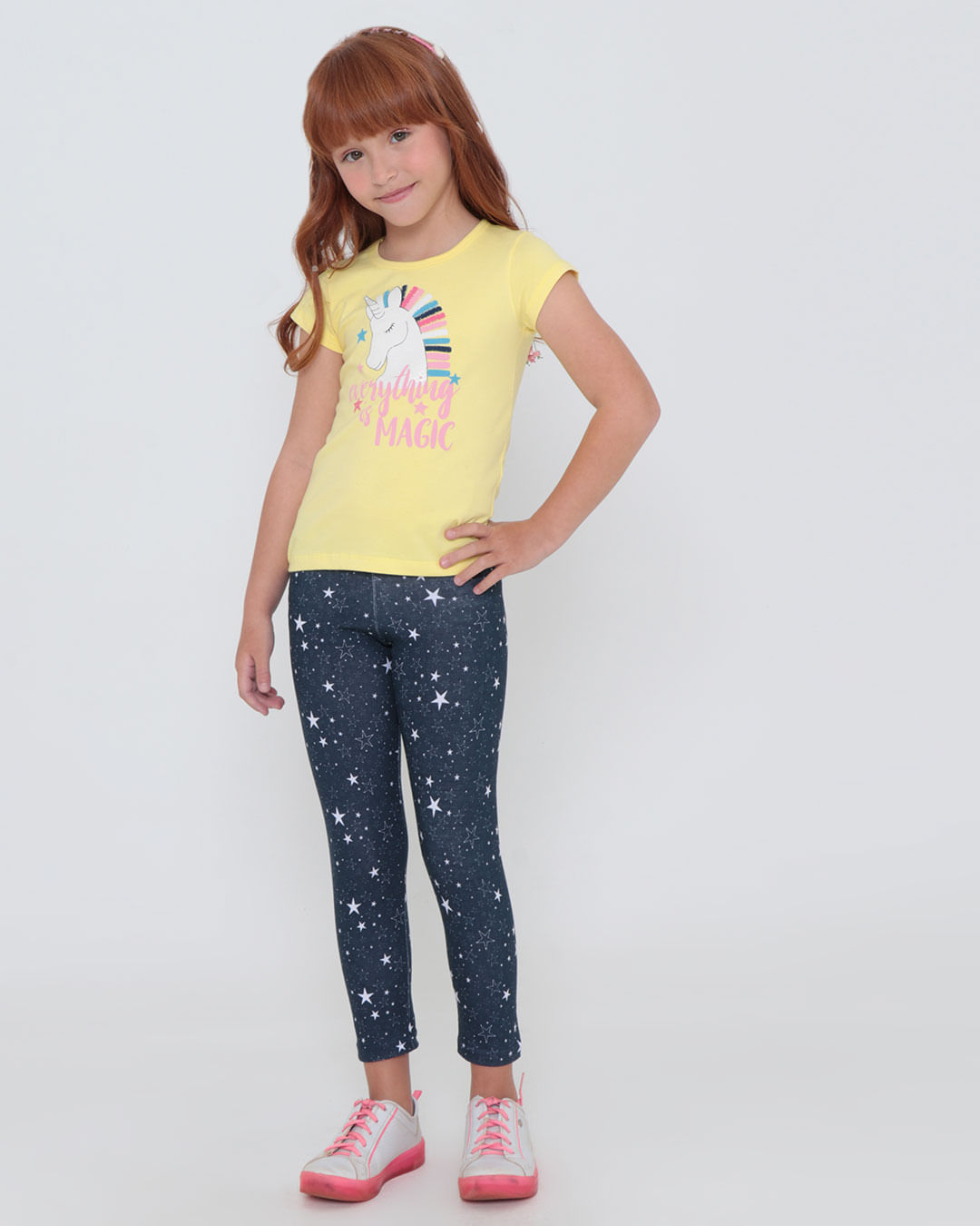 Blusa Infantil Estampa Unicórnio Amarela