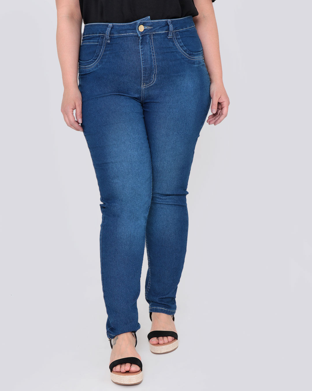 Calça jeans feminina plus size com nervura escura nova coleção - seleção  jeans - Calça Plus Size Feminina - Magazine Luiza