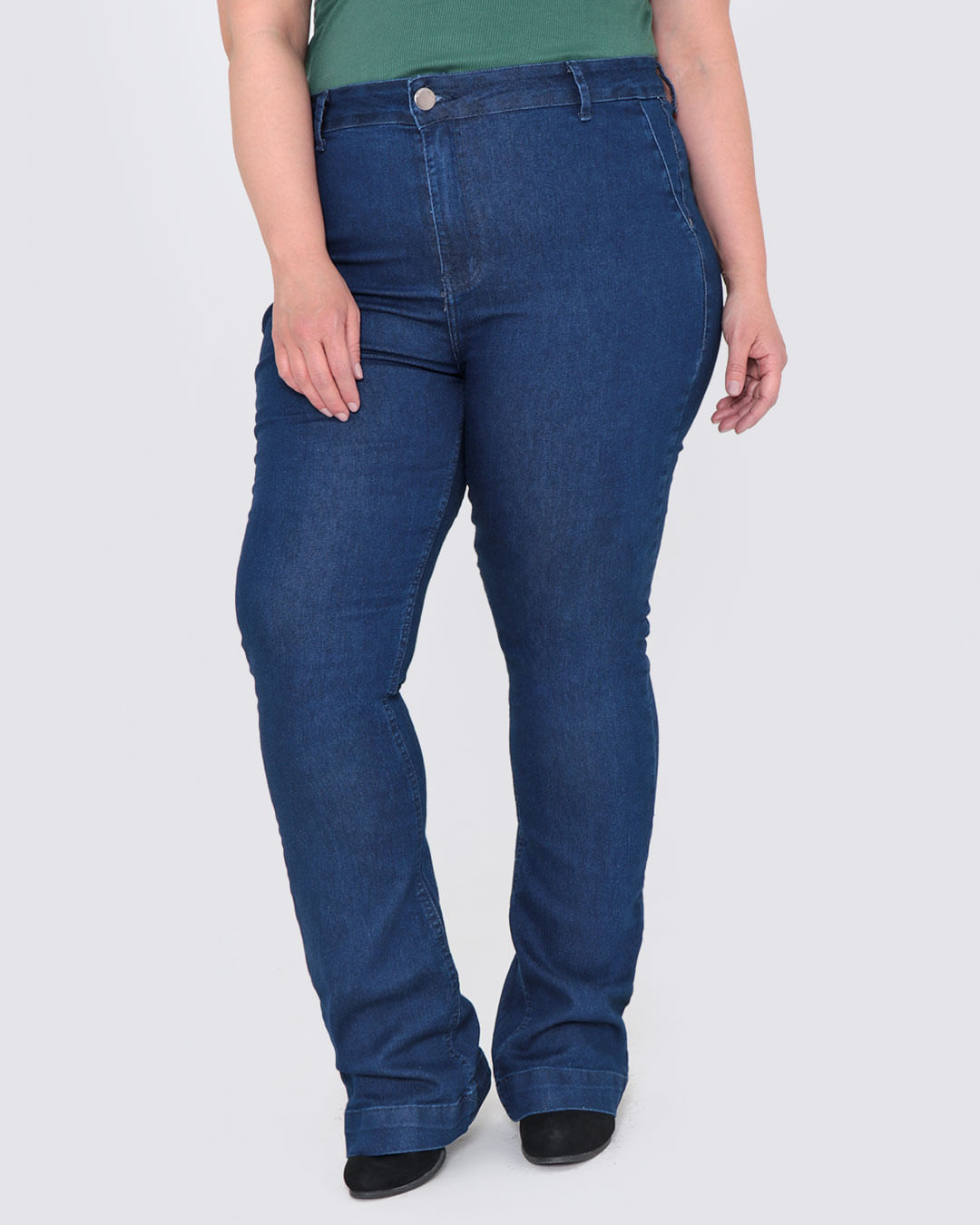 Calça Jeans Plus Size Feminina Empina Bumbum Skinny Azul