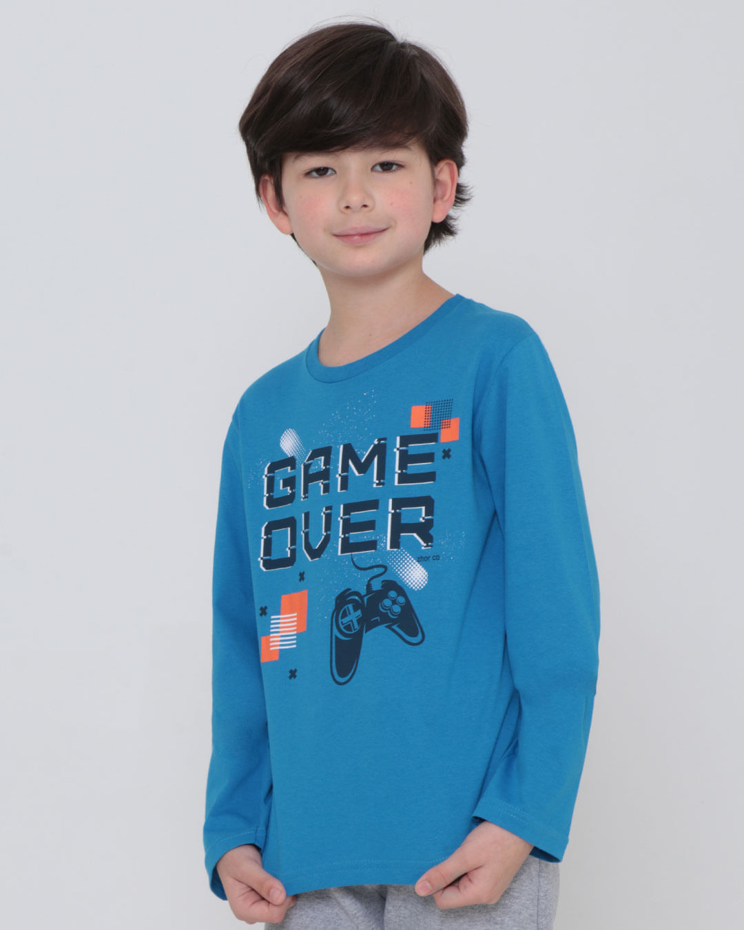 Camiseta Manga Longa Infantil Super Star em Curitiba