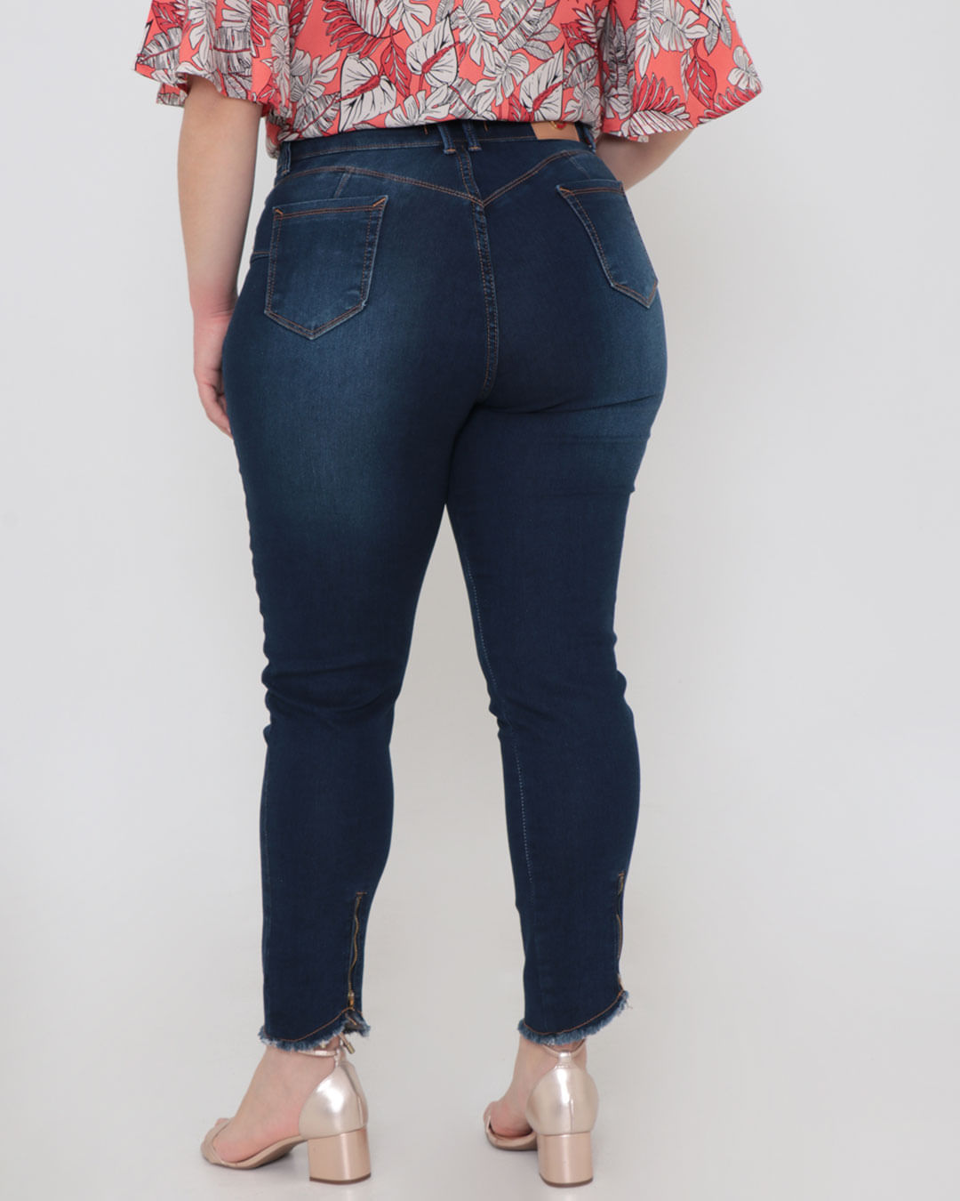 Calças jeans femininas plus size Respirável Imitação De Jeans Leggings  Mulheres Zipper Impressão Faux Denim Longo Para O Esportes