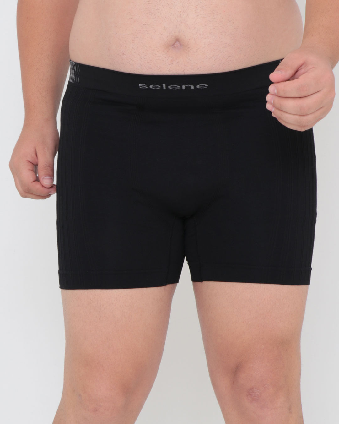 Cueca Boxer Plus Size Sem Costura Preta