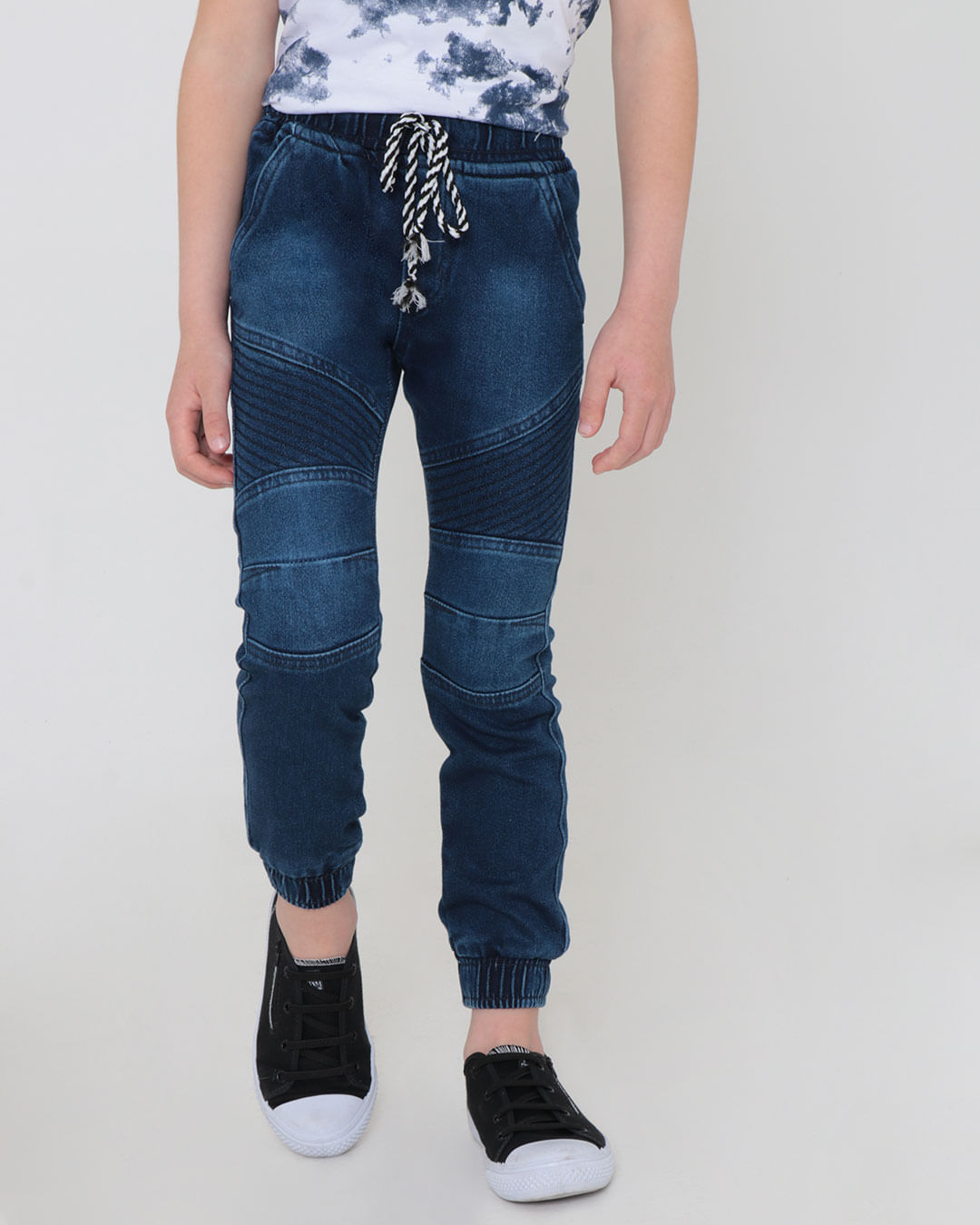 Calça moletinho jeans sales infantil