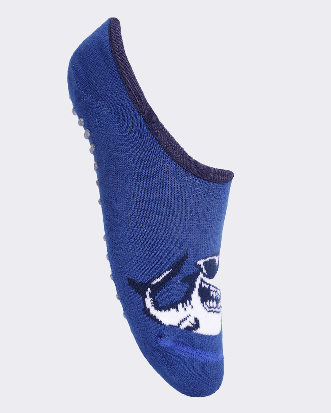 Meia Infantil Sapatilha Divertida com Antiderrapante Marinho