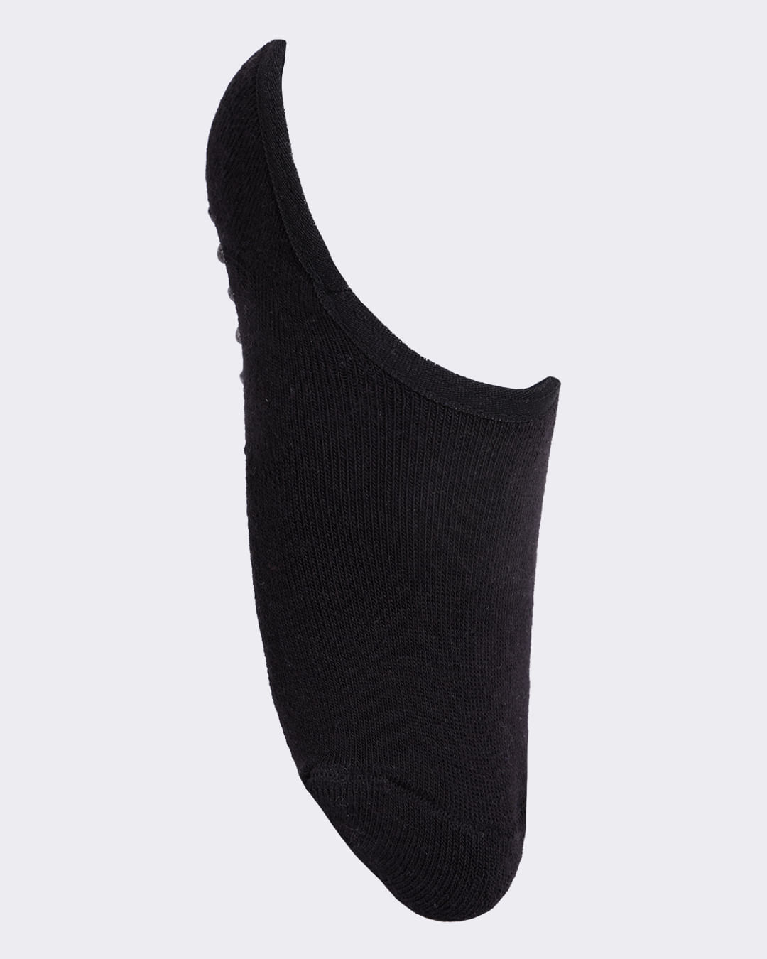 Meia Infantil Sapatilha Divertida com Antiderrapante Preta