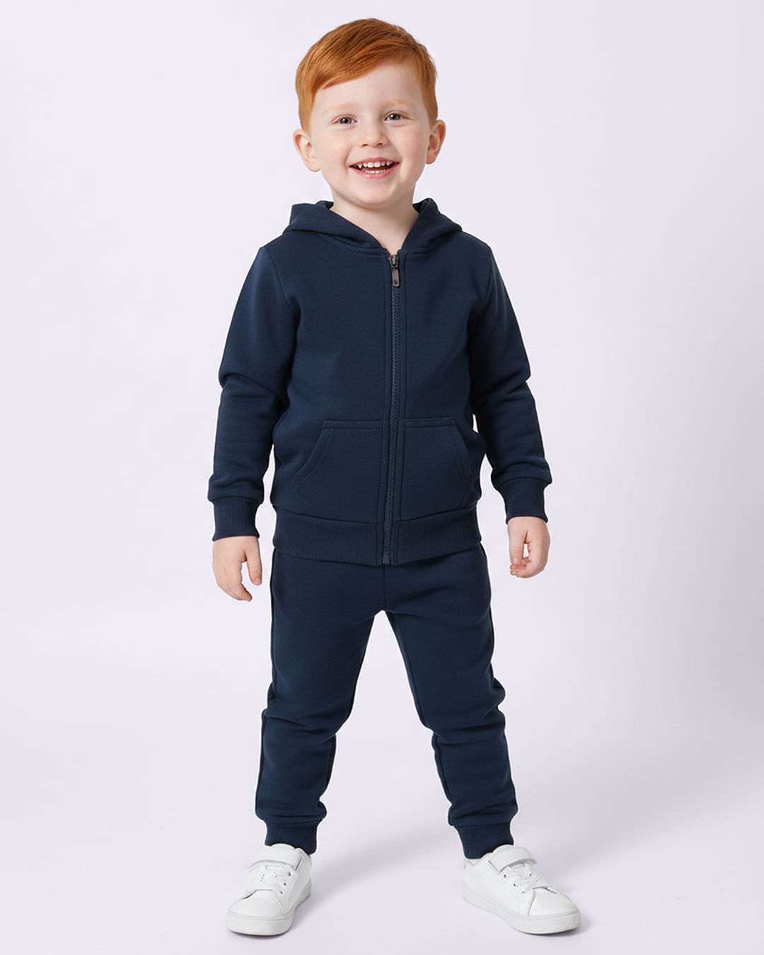 Jaqueta Moletom Bebê Com Capuz Marinho