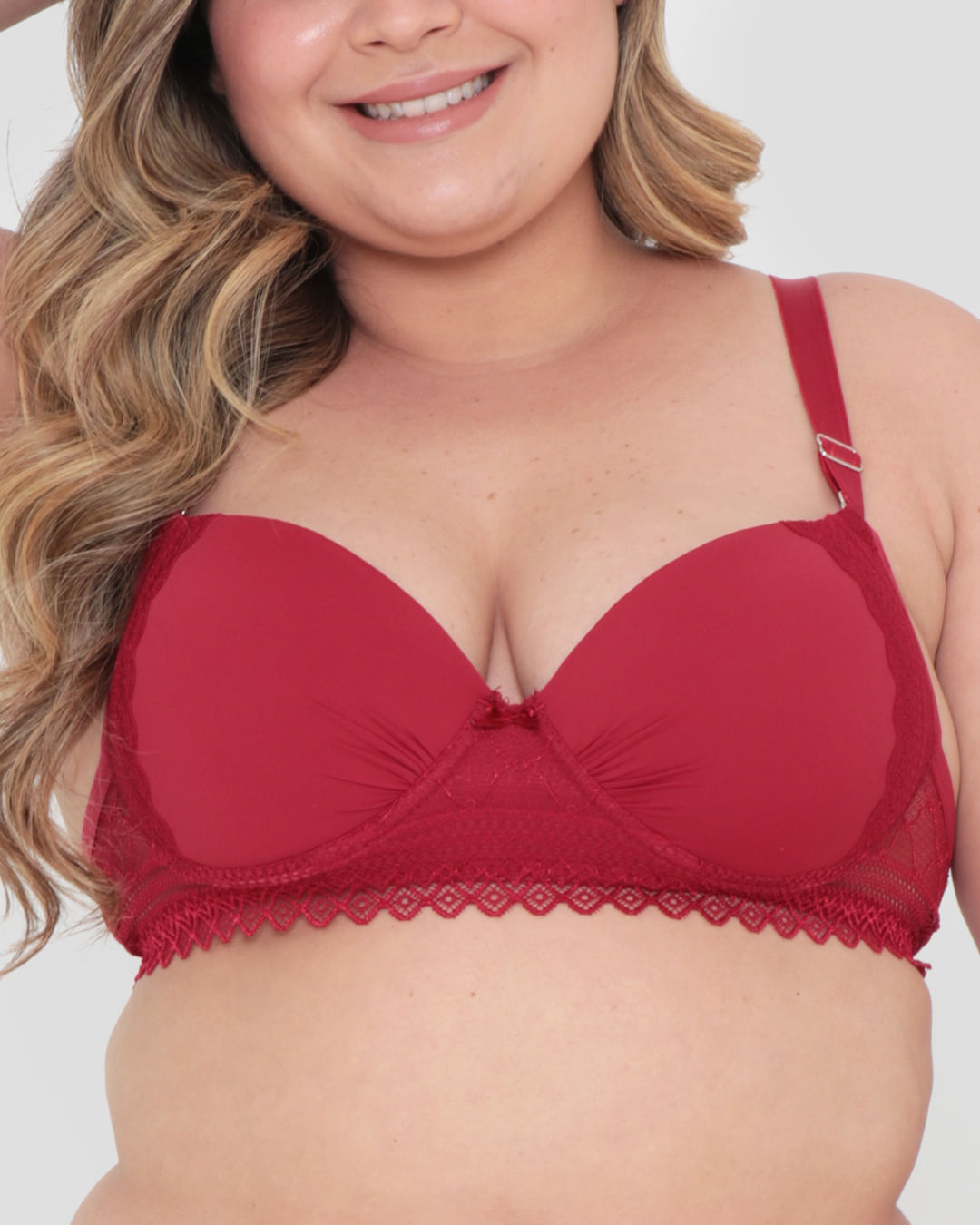 Elomi Sutiã feminino plus size Priya com aro, Vermelho alto, 38E