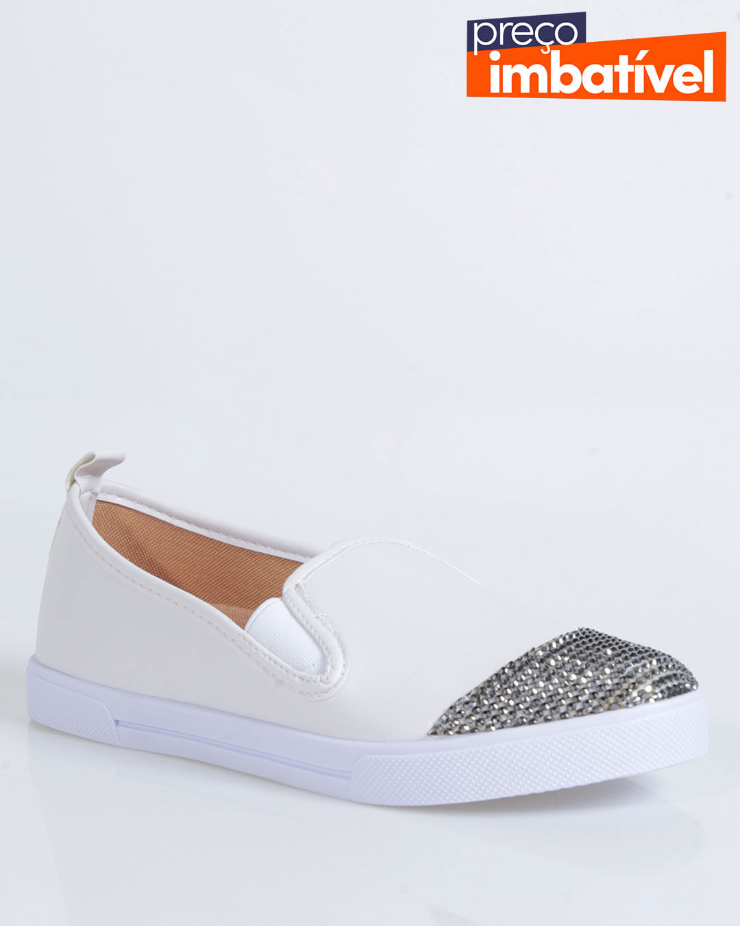 Tenis slip shops com strass