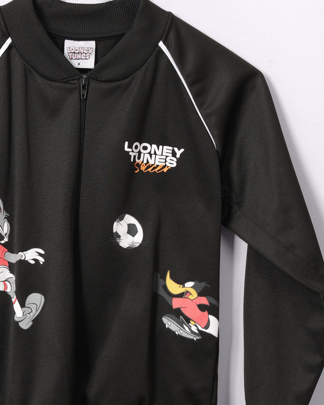 Jaqueta Infantil Helanca Estampa Looney Tunes Preta
