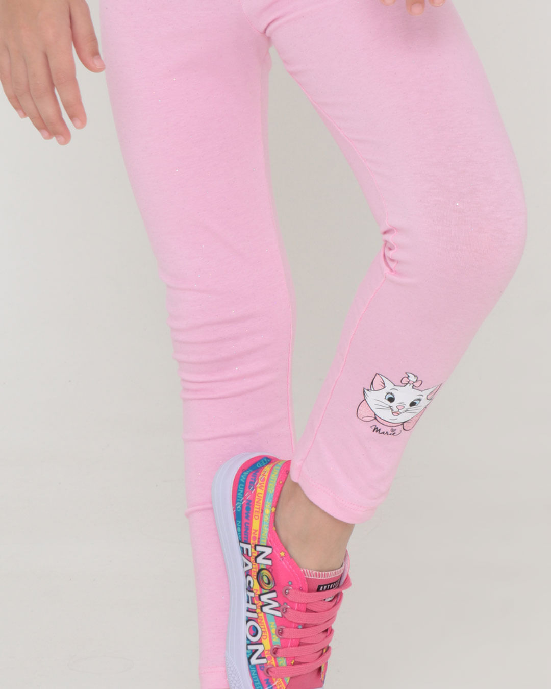 Calça Legging Infantil Com Glitter Rosa Escuro?