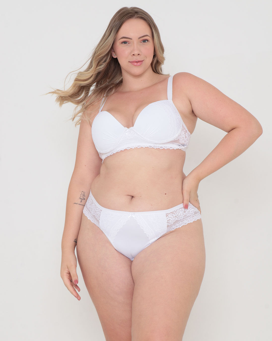 Sutiã Base Avulso Plus Size Com Renda Branco