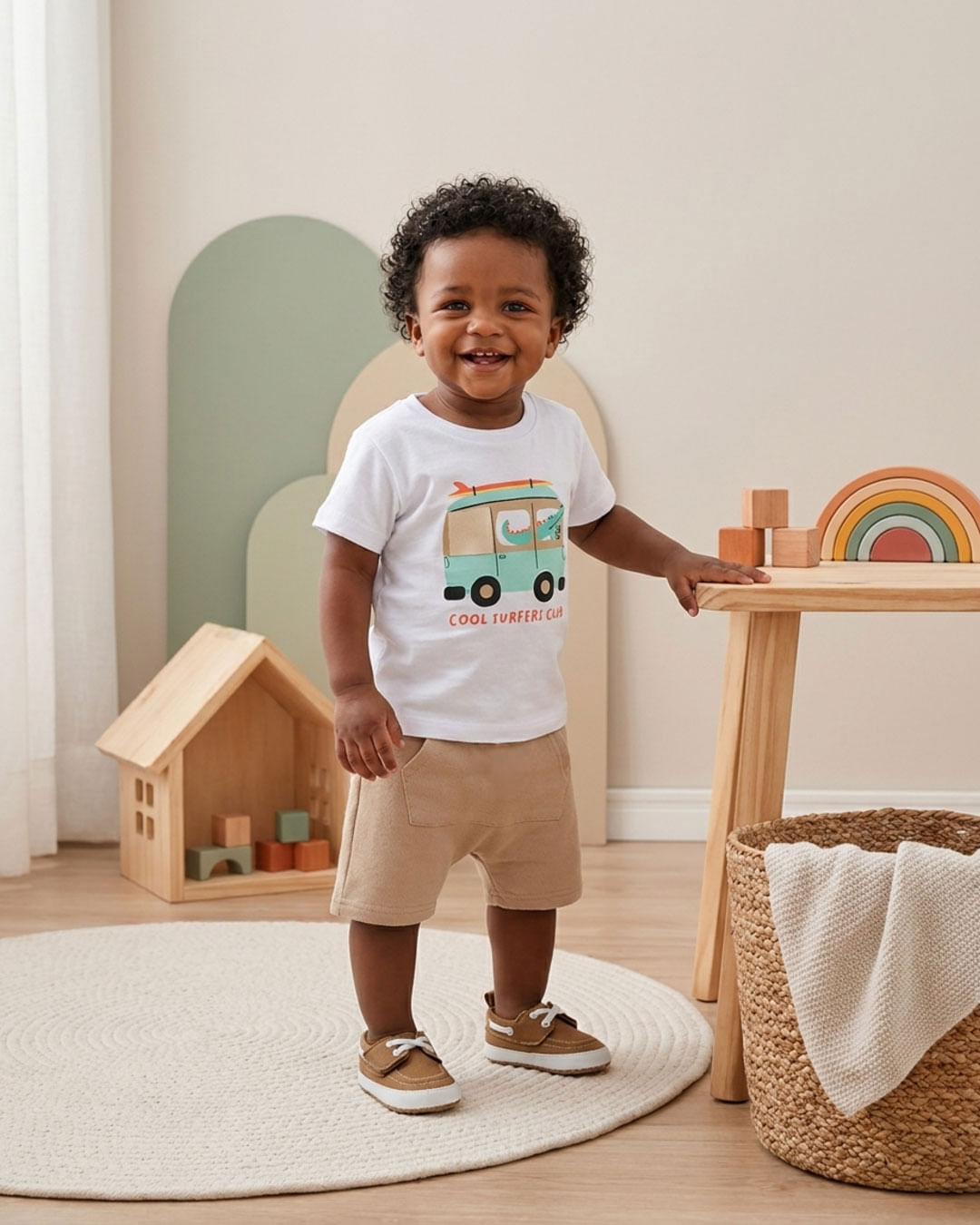 Conjunto Bebê Algodão Estampa Interativa Animais Branco