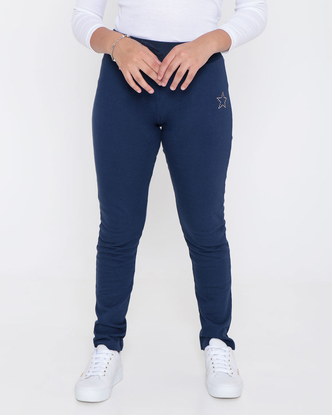 Calça Moletom Juvenil Marinho