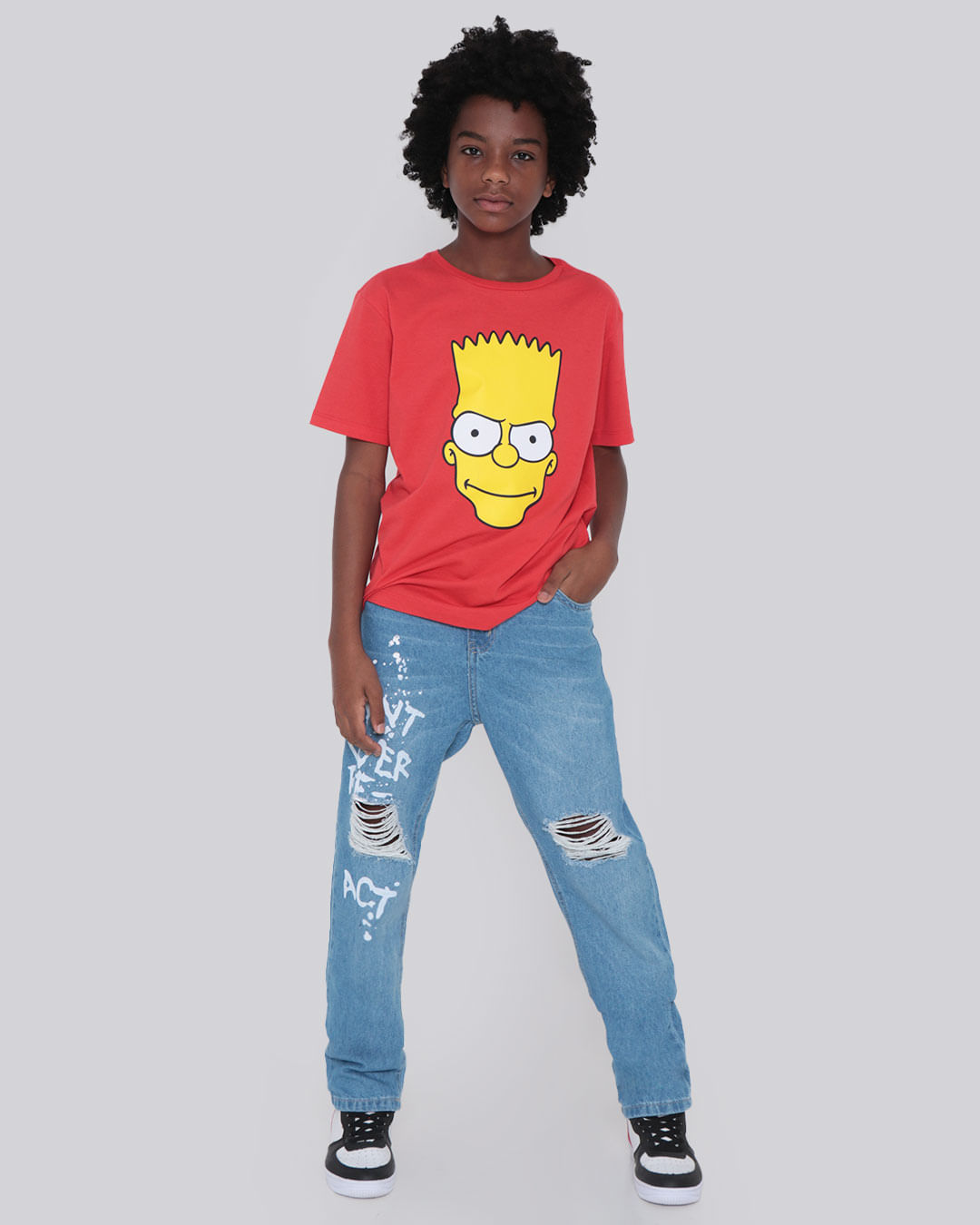 Camiseta Juvenil Simpsons Vermelha