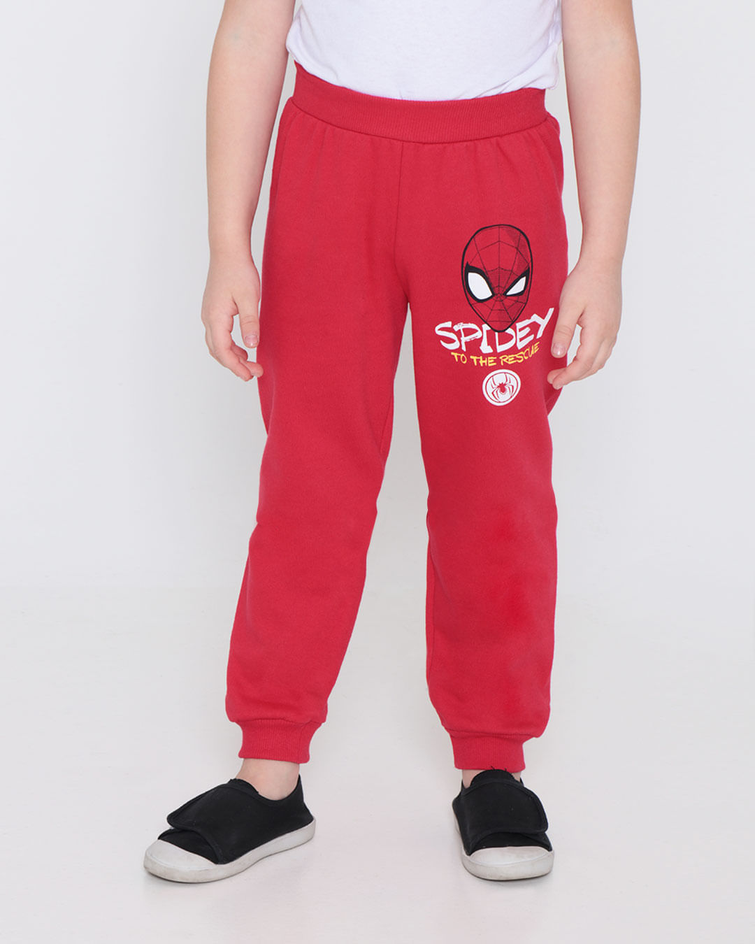 Calça Moletom Infantil Jogger Marvel Homem Aranha Vermelha
