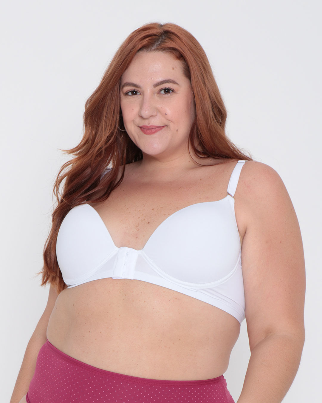 Sutiã Feminino Plus Size Nadador Bojo Liso Branco