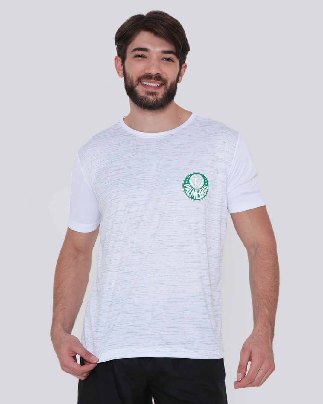 Camiseta Masculina Fitness Palmeiras Branca