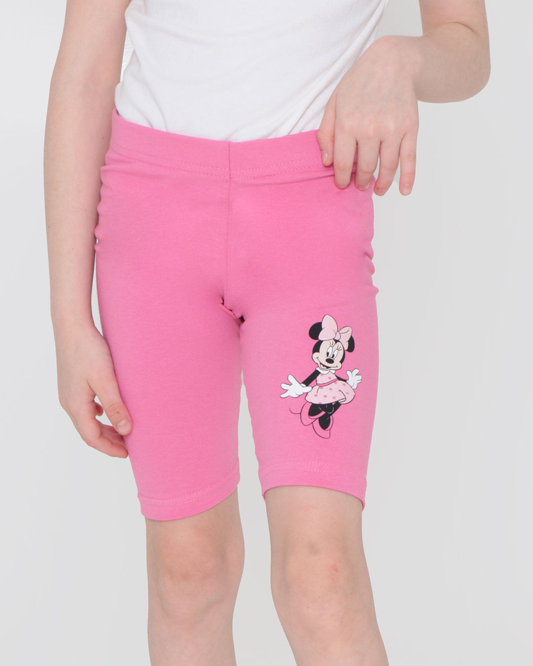 Bermuda Infantil Minnie Mouse Disney Rosa Claro